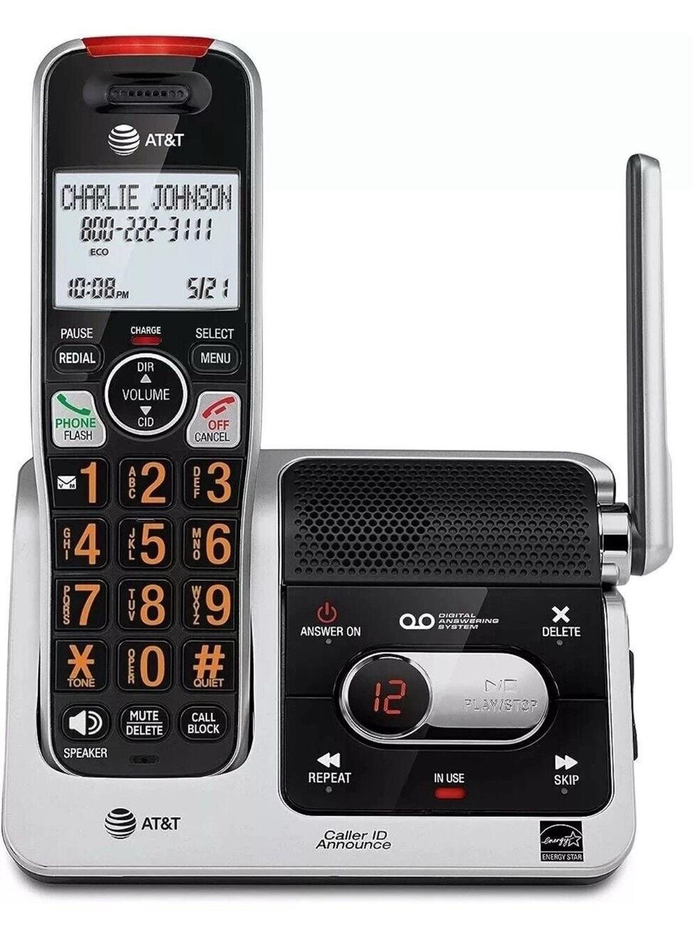 AT&T BL102 Cordless Phone Answering Machine Call Block 1 Handset DECT 6.0 #3